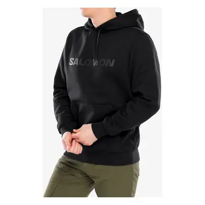 Mikina s kapucí Salomon Big Logo Hoodie - deep black