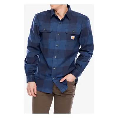 Košile Carhartt Flannel L/S Plaid Shirt - navy