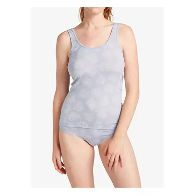 Dámský top Icebreaker Merino Siren Tank Fresh Ferns AOP - grey quartz/snow/aop