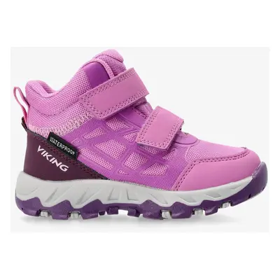 Dětské boty Viking Track Mid WP 2V - purple/purple