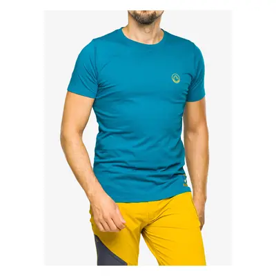 Lezecké triko La Sportiva Climbing on the Moon T-Shirt - turchese/giallo