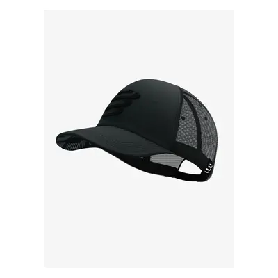 Kšiltovka Compressport Trucker Cap - black/black refl