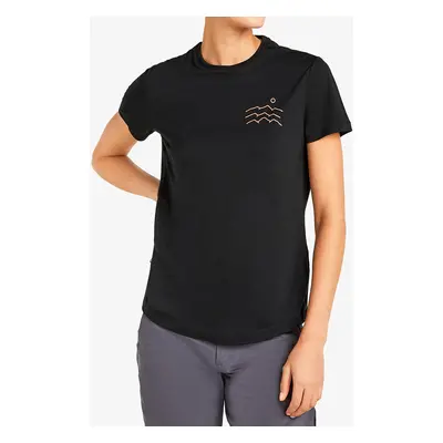 Dámské tričko Icebreaker Merino Cool-Lite Sphere SS Tee Across The Peaks - black