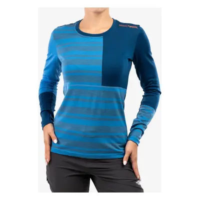 Dámská termoaktivní mikina Ortovox Rock&#039;N&#039;Wool Long Sleeve - blue