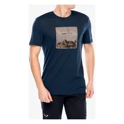 Tričko s potiskem Super.natural Mountain Vibes Tee - blueberry/various