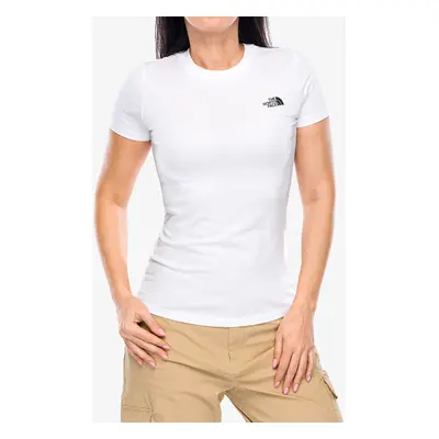 Bavlněné tričko dámské The North Face S/S Simple Dome Slim Tee - tnf white