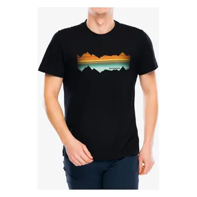 Merino triko Smartwool Mountain Horizon Short Sleeve Graphic Tee - black