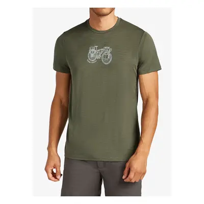 Merino triko Icebreaker Merino Tech Lite SS Tee Adventure Ride - loden