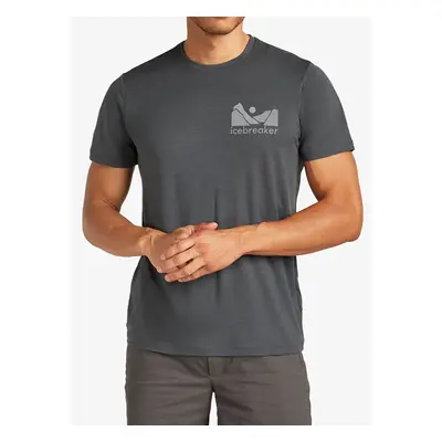 Merino triko Icebreaker Merino Tech Lite SS Tee Southern Shapes - obsidian