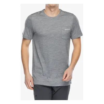 Merino triko Smartwool Stag Stare Hemp Short Sleeve Graphic Tee - light gray heather