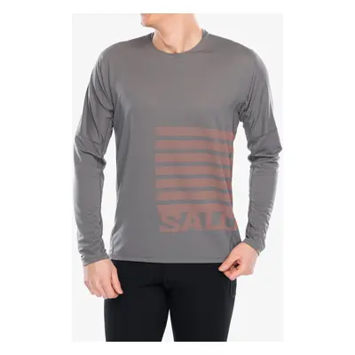 Mikina na běh Salomon Sense Aero LS Tee GFX - castel