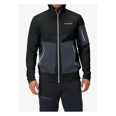 Rozepínací mikina Norrona Falketind Warm2 Stretch Hood - caviar black