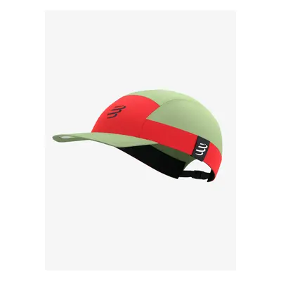 Kšiltovka Compressport Panel Light Cap - nile/fluo red