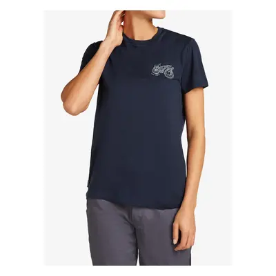 Dámské tričko Icebreaker Merino Tech Lite SS Tee Adventure Ride - midnight navy