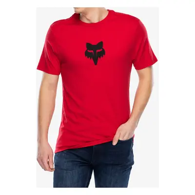 Bavlněné tričko Fox Head SS Prem Tee - flame red