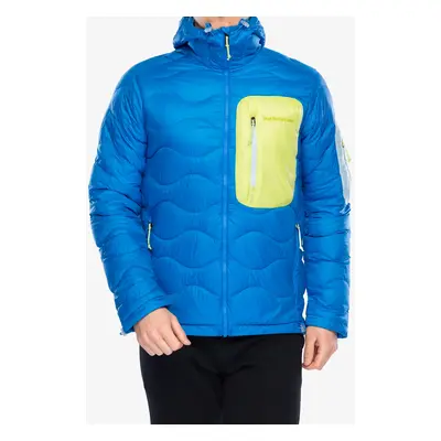 Péřová bunda Peak Performance Helium Utility Down Hood Jacket - bril blue/cloud/sunny adventur