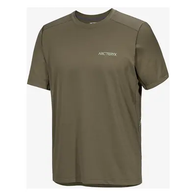 Běžecké triko Arcteryx Cormac ArcBird Logo SS - tatsu heather/stone green