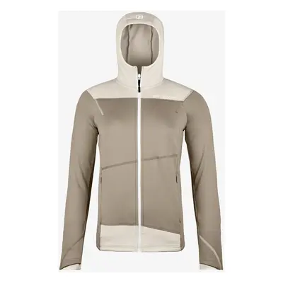 Dámská mikina s kapucí Ortovox Fleece Light Hoody - grey sand