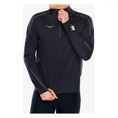 Mikina na běh Hoka GlideTech Quarter Zip - black