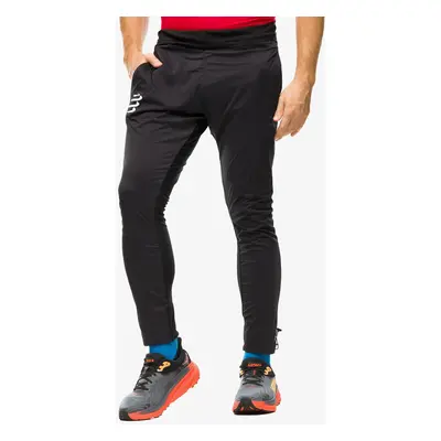 Legíny na běhání Compressport Hurricane Windproof Seamless Pants - black