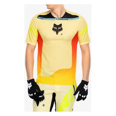 Cyklistické triko Fox Flexair SS Jersey Elevated - lemonade