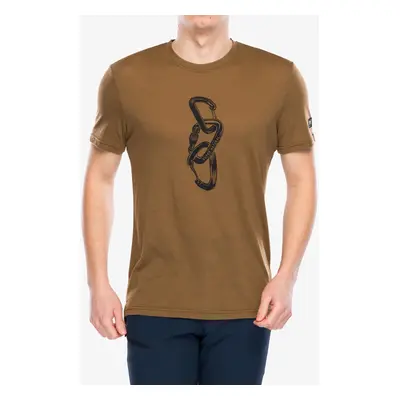 Merino triko Super.natural Carabineri Tee - kangaroo/jet black