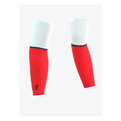 Kompresní návleky na ruce Compressport ArmForce Ultralight - white/fluo red