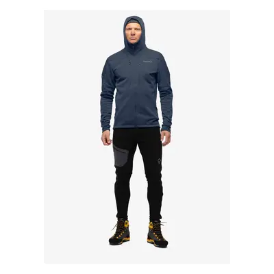 Mikina se zipem Norrona Trollveggen Powerstretch Pro Zip Hood - indigo night blue