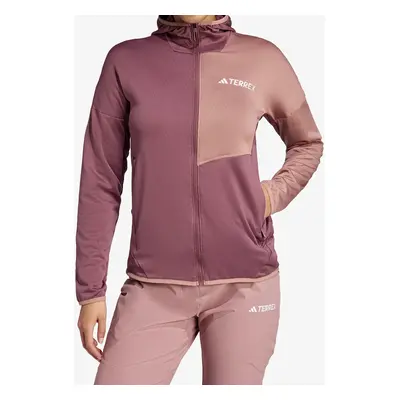 Dámská mikina adidas TERREX Xperior Light Fleece Hooded Jacket - quicri/warcla