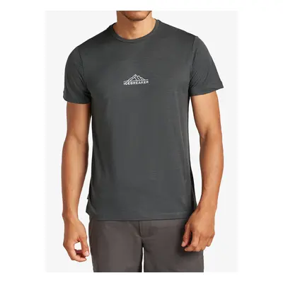 Tričko s potiskem Icebreaker Merino Tech Lite SS Tee Road To Cook - obsidian