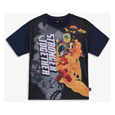 Dětské tričko LEGO Lwtaffy T-Shirt S/S - dark navy