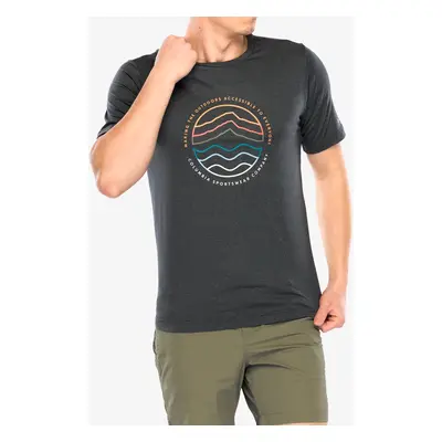 Rychleschnoucí triko Columbia Kwick Hike Graphic S/S Tee - black heather/peaked lifestyle