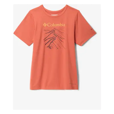 Chlapecké tričko Columbia Tech Trail Short Sleeve Graphic Shirt - tuscan/ridge line life