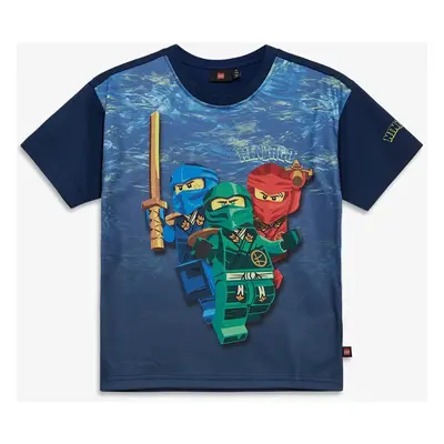 Dětské tričko LEGO Lwtaffy T-Shirt S/S - dark blue