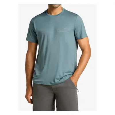 Merino triko Icebreaker Merino Tech Lite SS Tee Single Line Camp - blue ash