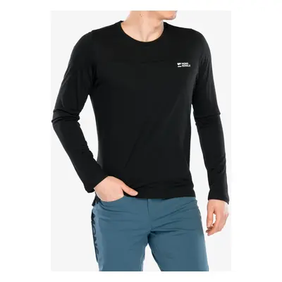 Cyklistická mikina Mons Royale Diversion Merino Bike Jersey Long Sleeve - black