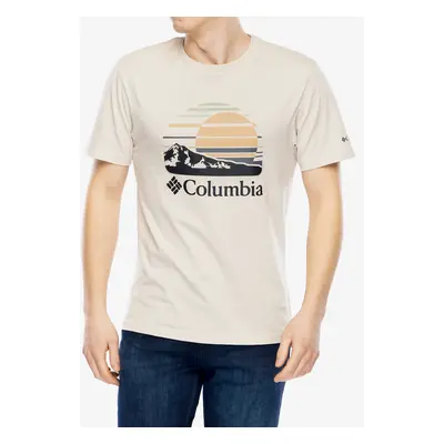 Tričko s potiskem Columbia Path Lake Graphic Tee II - stone/peaceful perspective