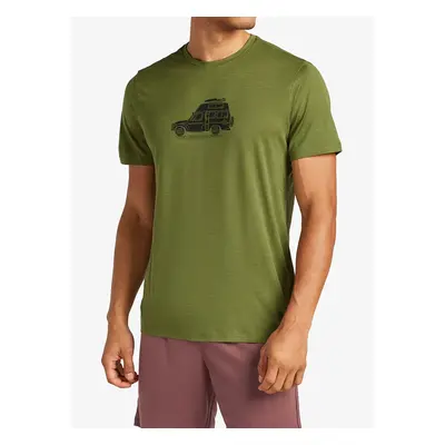 Merino triko Icebreaker Merino Tech Lite SS Tee Cosy Camper - sphagnum