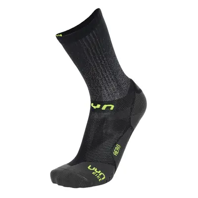 Cyklistické ponožky UYN Cycling Aero Socks - black/lime