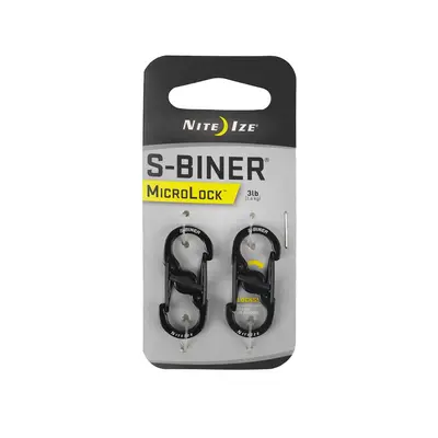 Karabina Nite Ize S-Biner MicroLock 2Pack - black