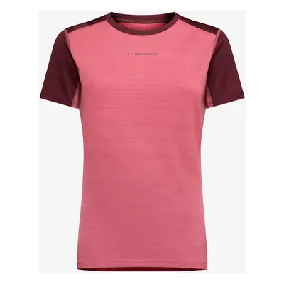 Dámské rychleschnoucí triko La Sportiva Sunfire T-Shirt - rosebay/redwood