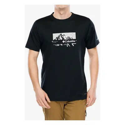 Tričko s potiskem Columbia Ice Lake II S/S Tee - black/peak direction