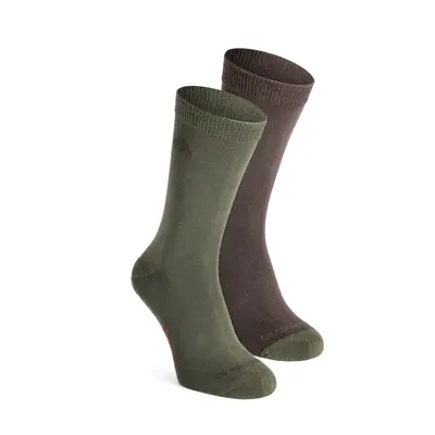 Turistické ponožky Craghoppers NosiLife Travel Twin Pack Socks - woodland green/wild olive