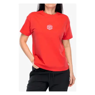 Bavlněné tričko dámské Rip Curl Icons Of Surf Relaxed Tee - hibiscus red