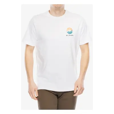 Bavlněné tričko Columbia Kettle River Outdoor Tee - white/circular linescape