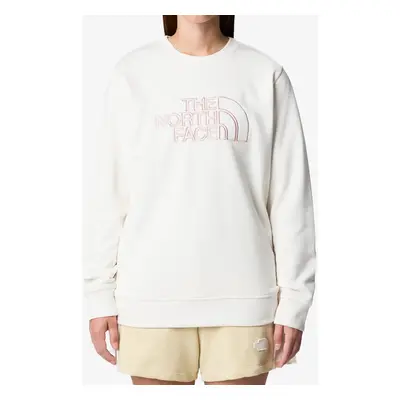 Dámská mikina bez kapuce The North Face Drew Peak Light Crew - white dune/metal pink