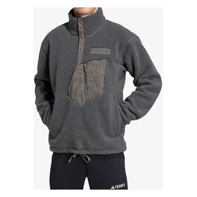 Fleece mikina adidas TERREX Xploric High Pile Fleece Pullover Sweatshirt - legend ivy