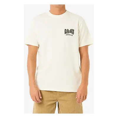 Bavlněné tričko Rip Curl Shield Tee - bone