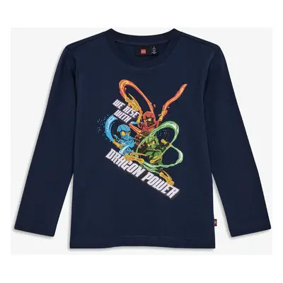 Dětská mikina LEGO Lwtaffy T-Shirt L/S - dark navy