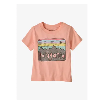 Tričko pro děti Patagonia Baby Fitz Roy Skies T-Shirt - sunlit pink